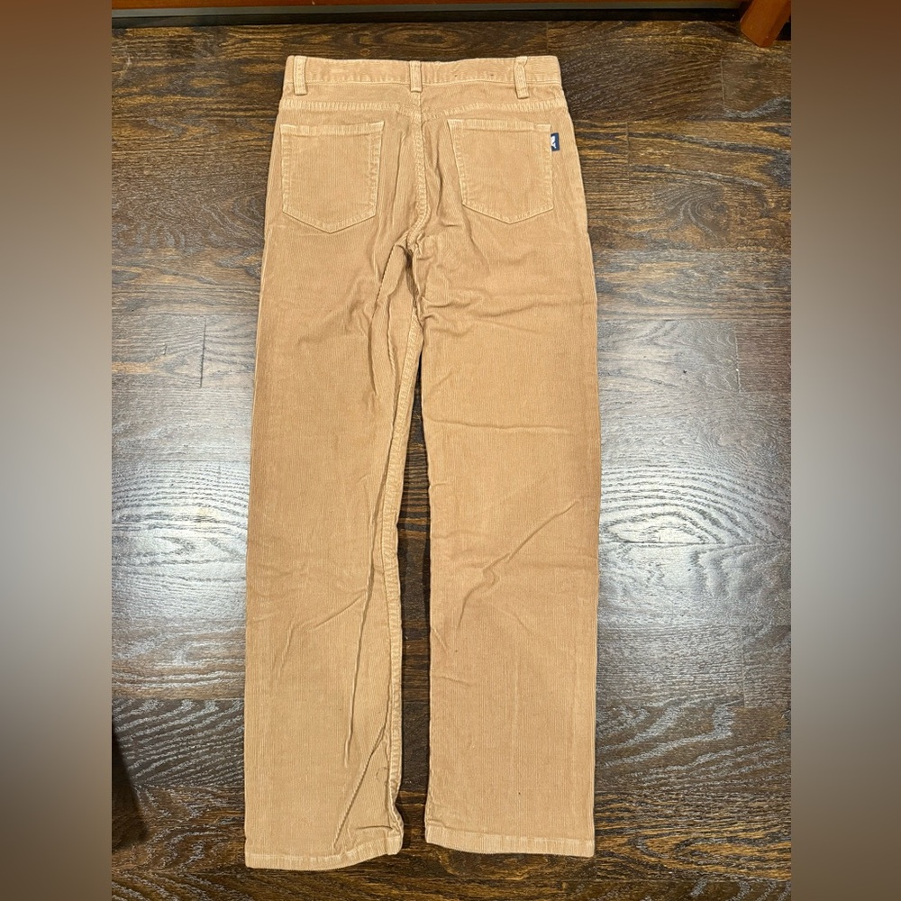 New Vineyard Vines Boy’s Sz 12 Brown Corduroy Pants w Adjustable Waist Tabs - Picture 2 of 5